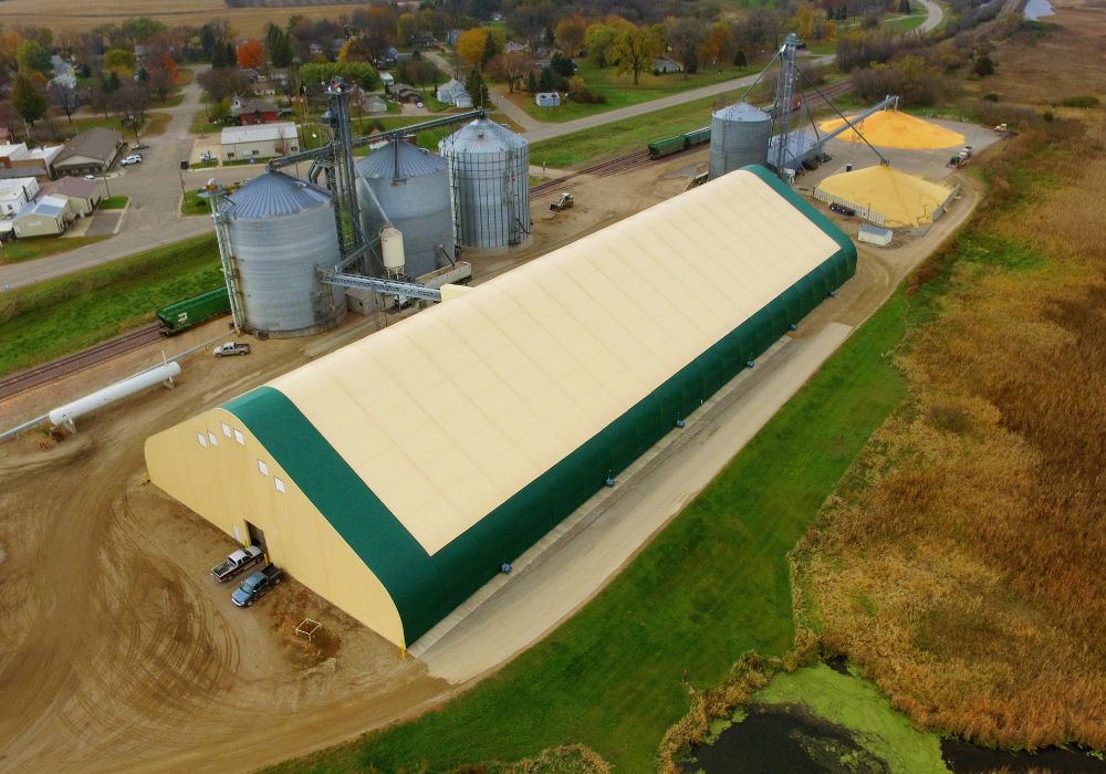 Glacial Plains Cooperative Flat Grain Storage Building