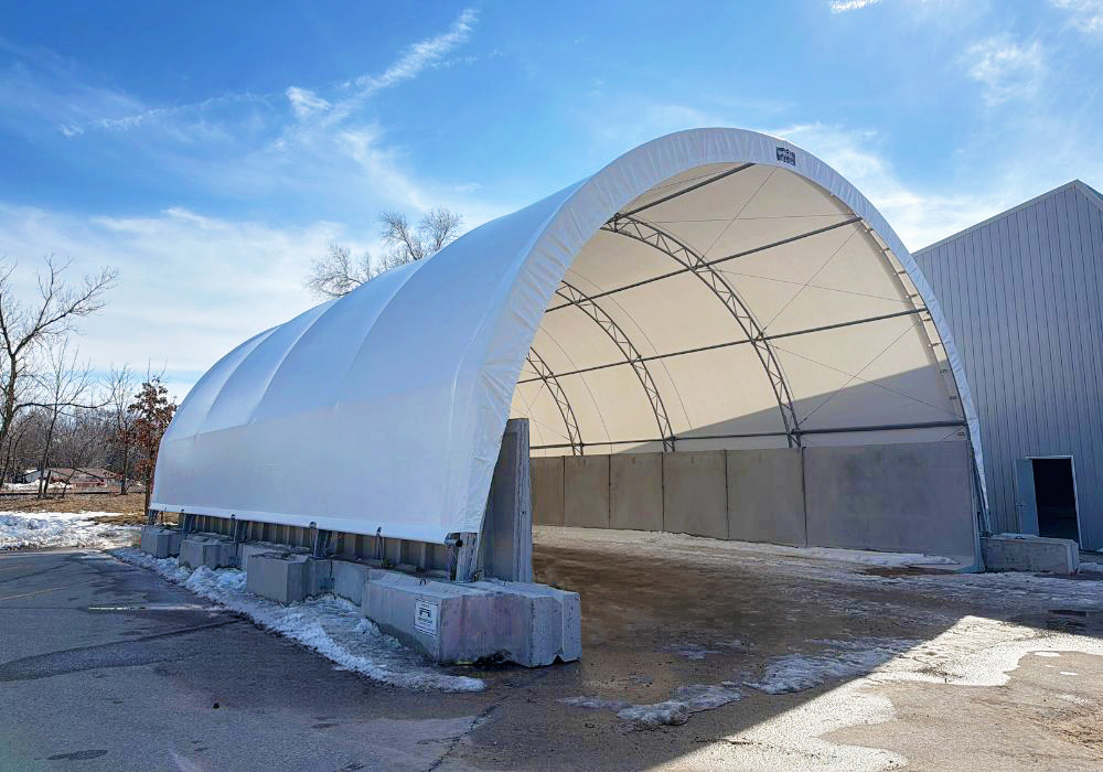 Fabric Covered Building Sparta, Wisconsin Salt Storage Dome