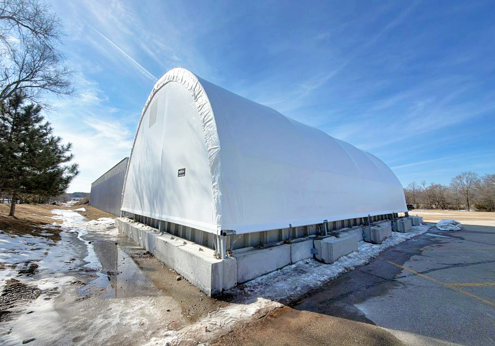 Fabric Covered Building Sparta, Wisconsin Salt Storage Dome