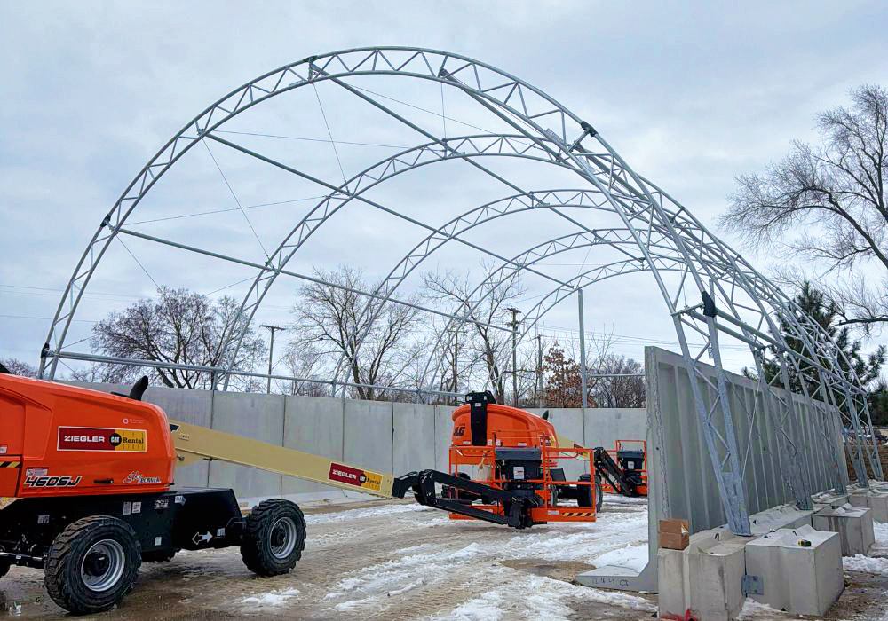 Fabric Covered Building Sparta, Wisconsin Salt Storage Dome