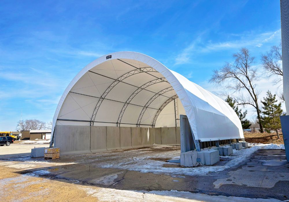Fabric Covered Building Sparta, Wisconsin Salt Storage Dome